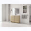 Meuble-lavabo autoportant de 42 pouces avec lavabo en résine et 2 portes d'armoire à fermeture en douceur-382692765