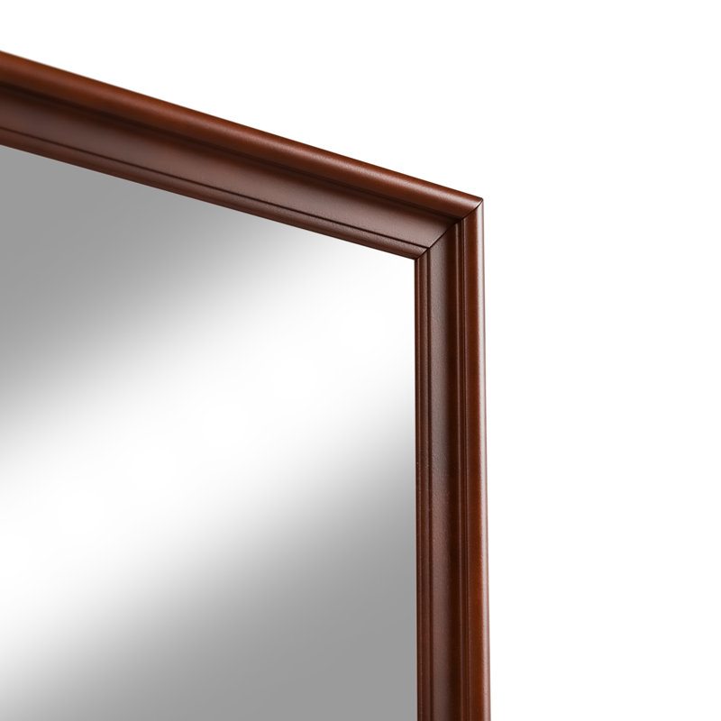 Commode double 6 tiroirs avec miroir Aberdeen, Cerisier