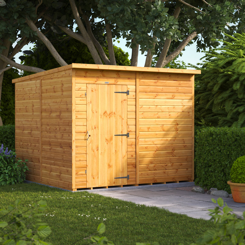 Powersheds 8 x 8ft Timber Tongue & Groove Windowless Pent Garden Shed