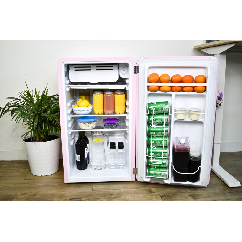 Réfrigérateur compact avec réfrigérateur FRIGIDIRE rétro de 3,2 pi cu pour bureau, Rose