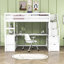 Lit mezzanine en bois avec bureau, tablettes et deux tiroirs Kaci-611991652-611991654