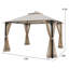 Abri de jardin pour patio en métal x P 10 pi à auvent pliant-50495523
