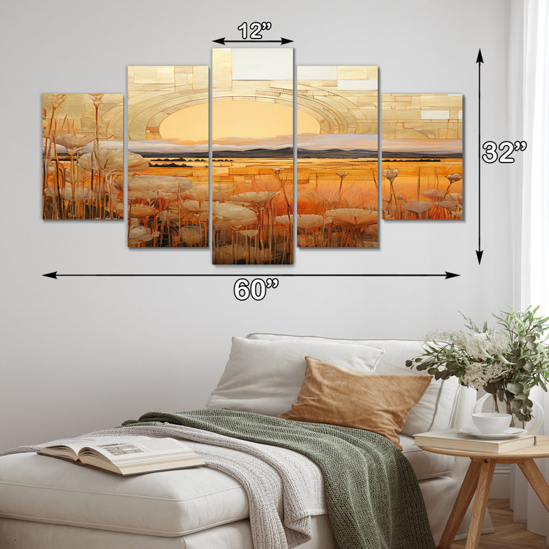 Iva - Meadow Wall Art Print - 5 Panels