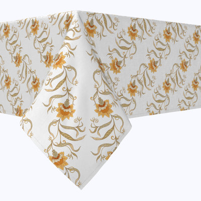 Rectangular Tablecloth, 100% Cotton, Floral 127