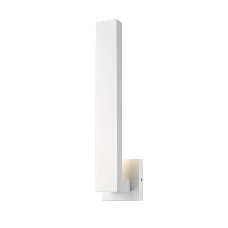Plafonnier encastré d'extérieur à DEL à 1 ampoule Dover, H 18,5 po x l 4,5 po x P 4 po, Blanc