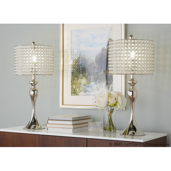 Willa Arlo™ Interiors Poulsen 26.5" Polished Nickel Table Lamp ...