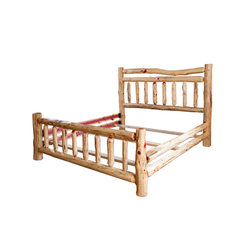 Lit standard en bois massif Brockman, Très grand