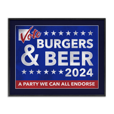 «Burgers & Beer», estampe numérique de Jedco Brands, Inc.