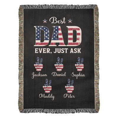 Couverture personnalisée Best Dad avec noms personnalisés