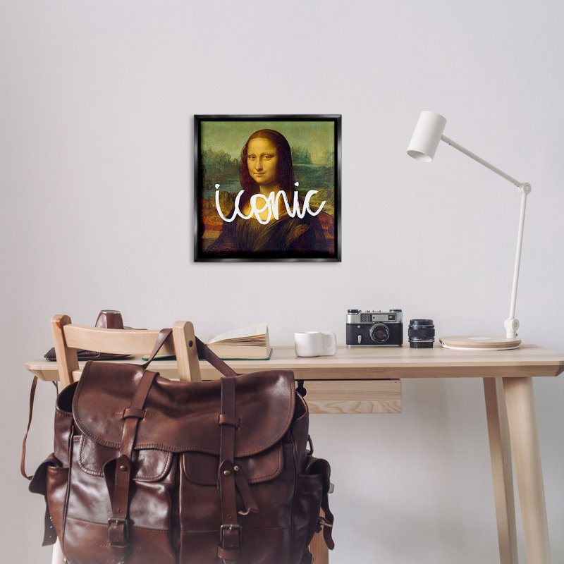 «Iconic Classical Portrait Brown», art mural encadré flottant par Ashley Singleton, Cadre flottant noir de jais