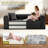Boneless 4-in-1 Folding Convertible Sofa Bed, 78 Inch Faux Leather Boneless Couch, Loveseat Sleeper with Pull Out Bed, Floor Sofa Modular Futon Teddy Sofa for Living Room Bedroom Lounge-1003312489-1003312488