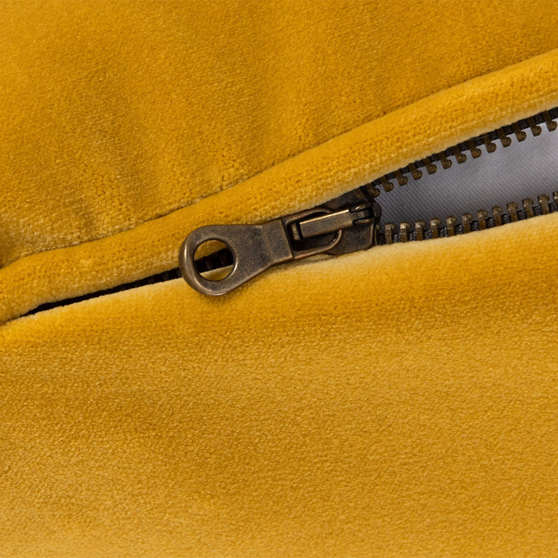 DIVAN Velvet Pillow Cover & Insert, Yellow, Rectangle 13"H x 22"W