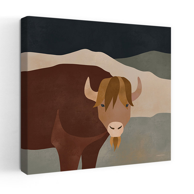 Art moderne bison Mod Boho, H 18 po x l 18 po