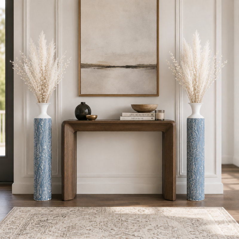Grand vase de luxe en métal (petit), H 32 po x l 5,5 po x P 5,5 po