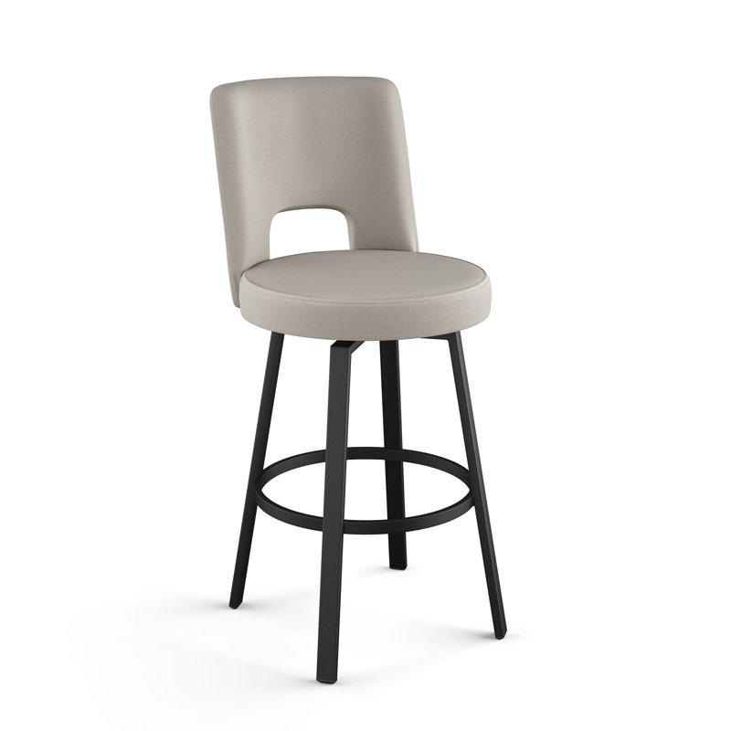 Rackwon Swivel Counter and Bar Stool, Gray, Counter Stool (25.5” Seat Height)
