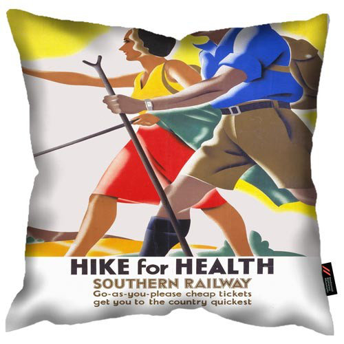 Hike for Health 1930s - National Railway Museum Cushion