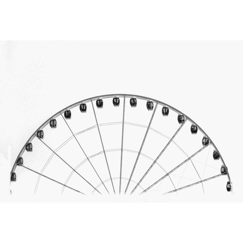 Grande roue - peinture sur toile tendue, H 8 po x l 12 po