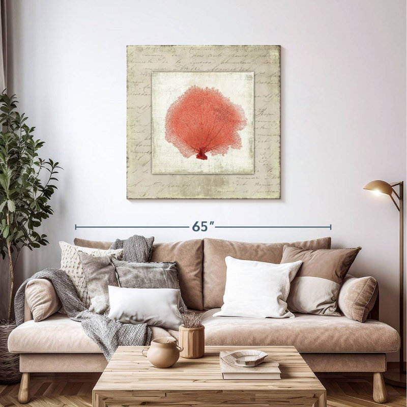 Crowle Coral Linen Mini I, 39" H x 39" W
