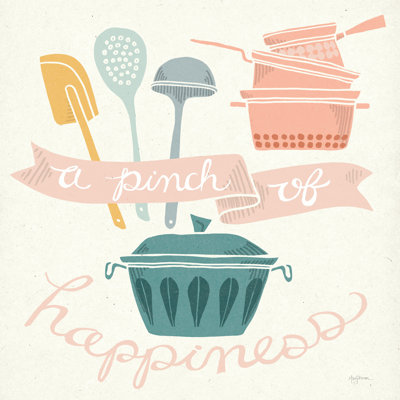 «A Pinch of Happiness Pastel» par Mary Urban, reproduction sur toile tendue