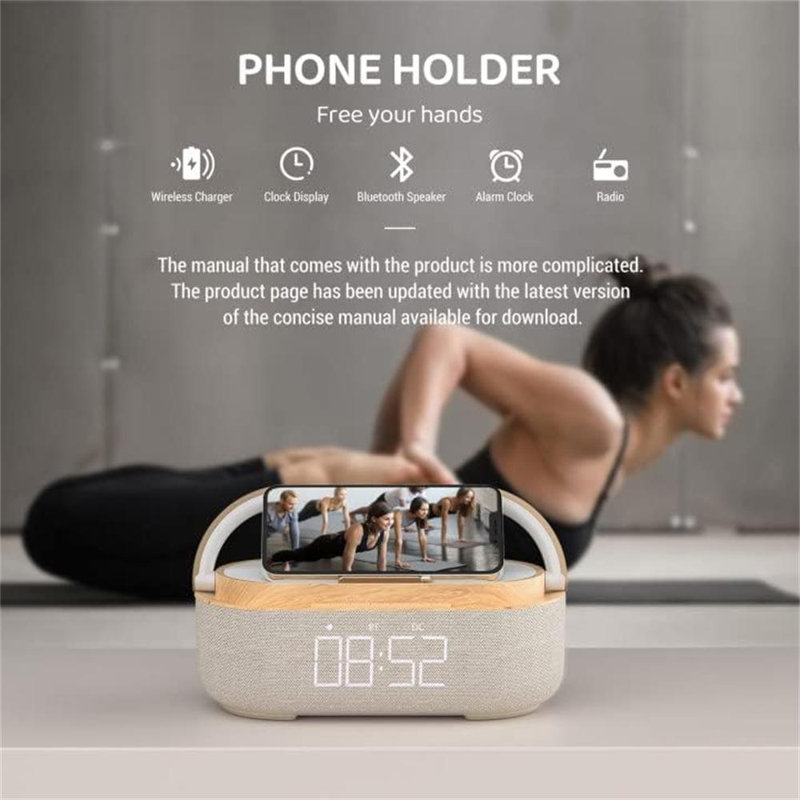 Digital Electric Tabletop Clock in Wood