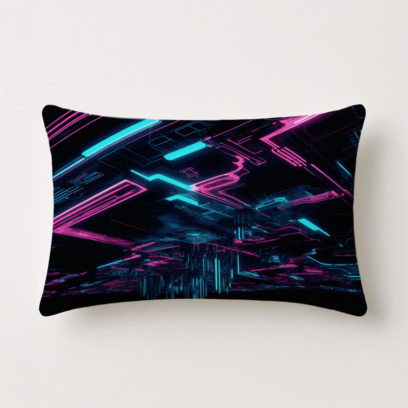 Coussin intérieur et extérieur Lumina Fractals, Rectangle 18"H x 25"W