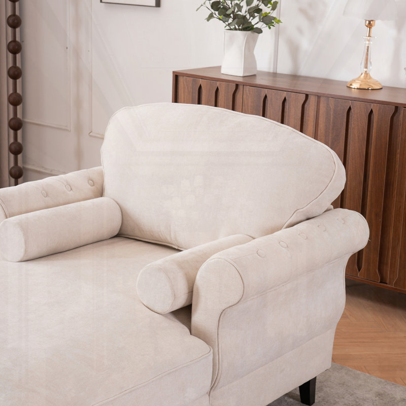 Chaise longue surdimensionnée d'intérieur, Beige