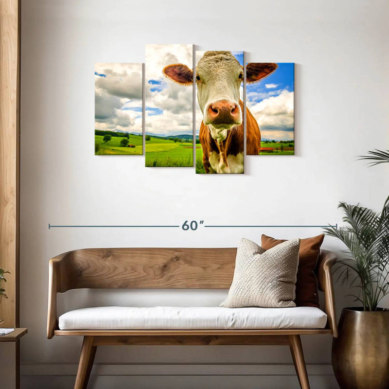 Brampt, vache des Alpes européennes, H 27 po x l 43 po