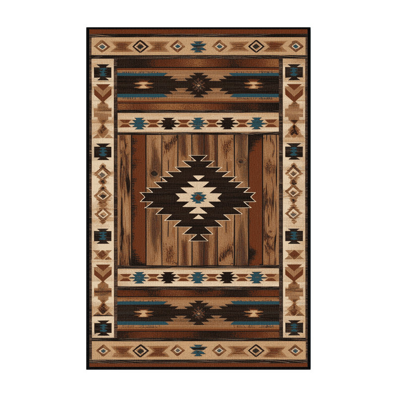  Tapis lavable Western Ranch Southwestern, Rectangulaire 2 pi x 3 pi