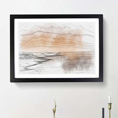 Golden Beach in Iceland - Picture Frame Graphic Art Print