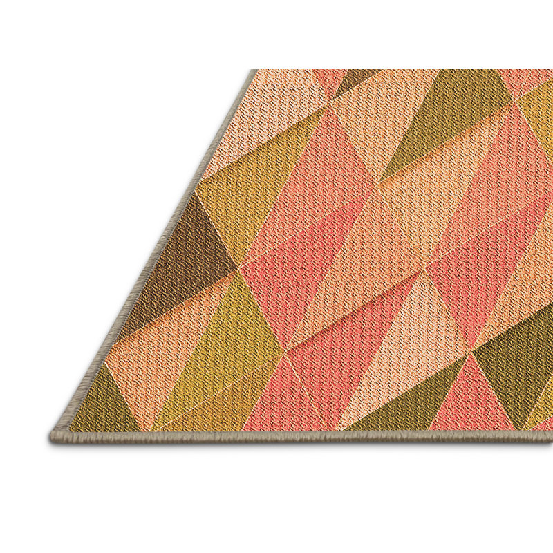 Tapis 100% à motifs lavables à la machine 2989 454-ORG, Tapis de couloir 2 pi x 5 pi