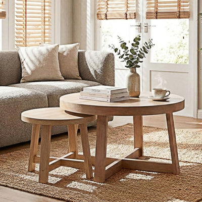 Ensemble de 2 tables basses gigognes