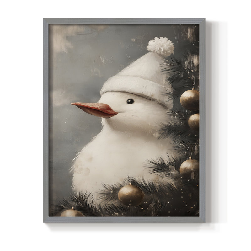 «Christmas Holiday Art», série 2-CD III, reproduction encadrée - bois massif, 21" H x 17" W, Grey