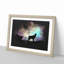 Howling Wolf with a Galaxy Forest - Picture Frame Graphic Art Print-56863501-56863504