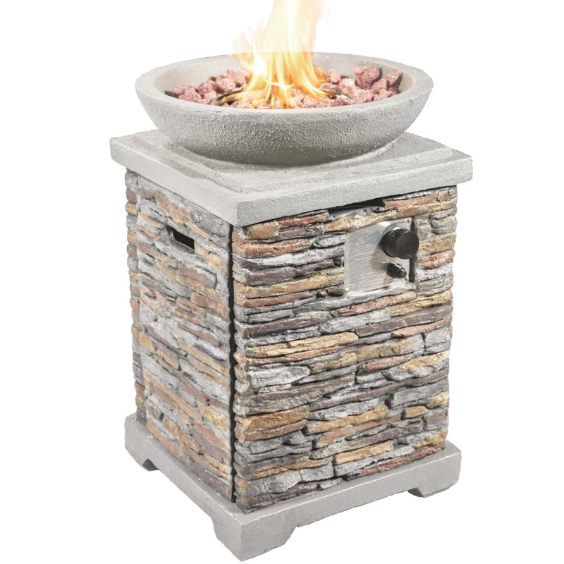Round Concrete Propane Smokeless Fire Pit