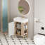 Meuble-lavabo à tablettes ouvertes 21,6 po avec lavabo en céramique-2143115438