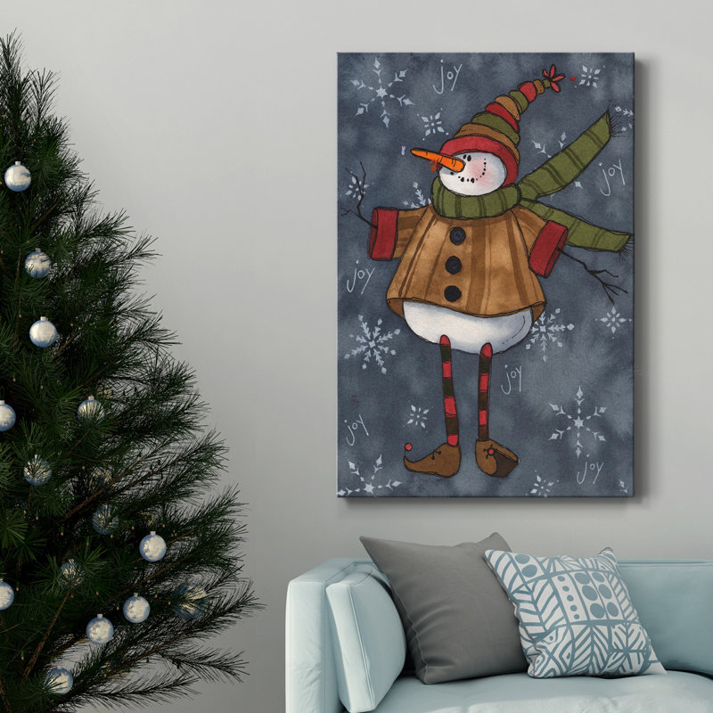 " Snowman Jester " Painting Print, 60" H x 40" W x 1" D