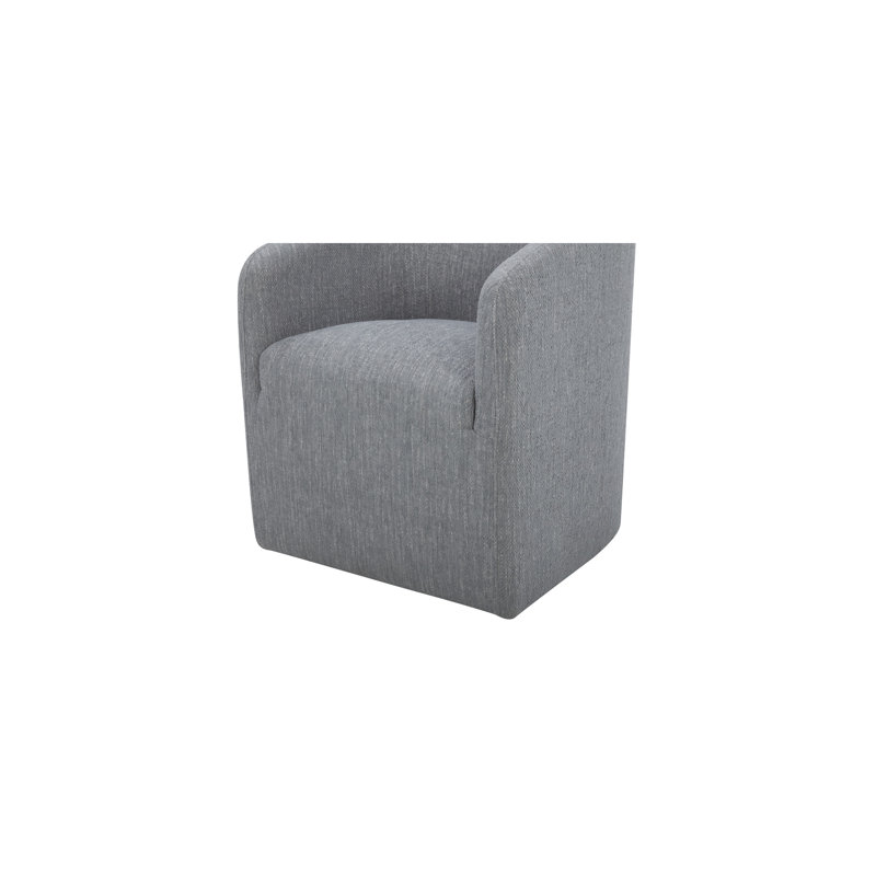 Sandy Rolling Dining Chair Off White, Grey