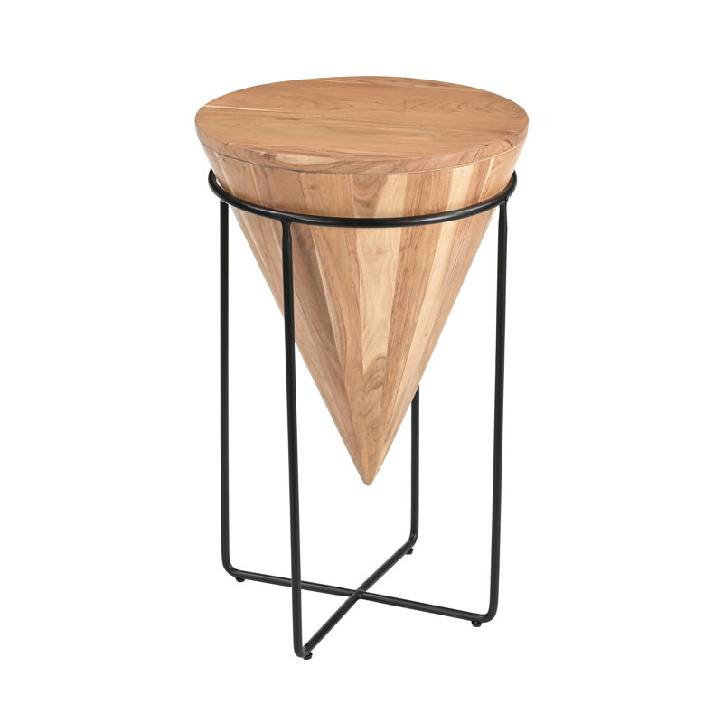 Dairius Solid Wood Top End Table