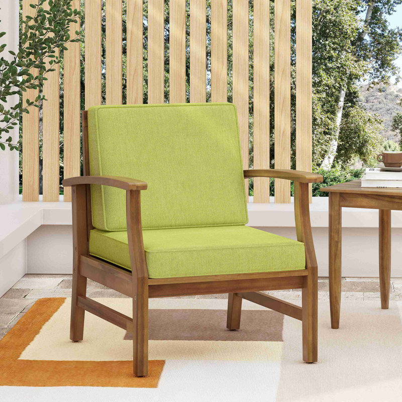 Fauteuil club, Naturel, Vert