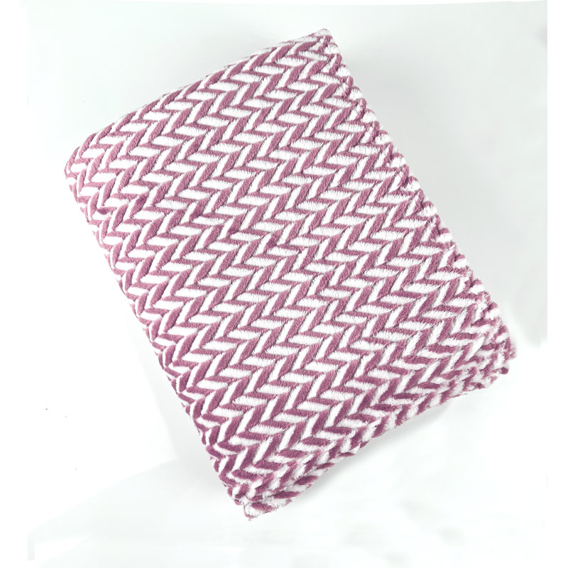 Hand Woven Throw Blanket, Lilac