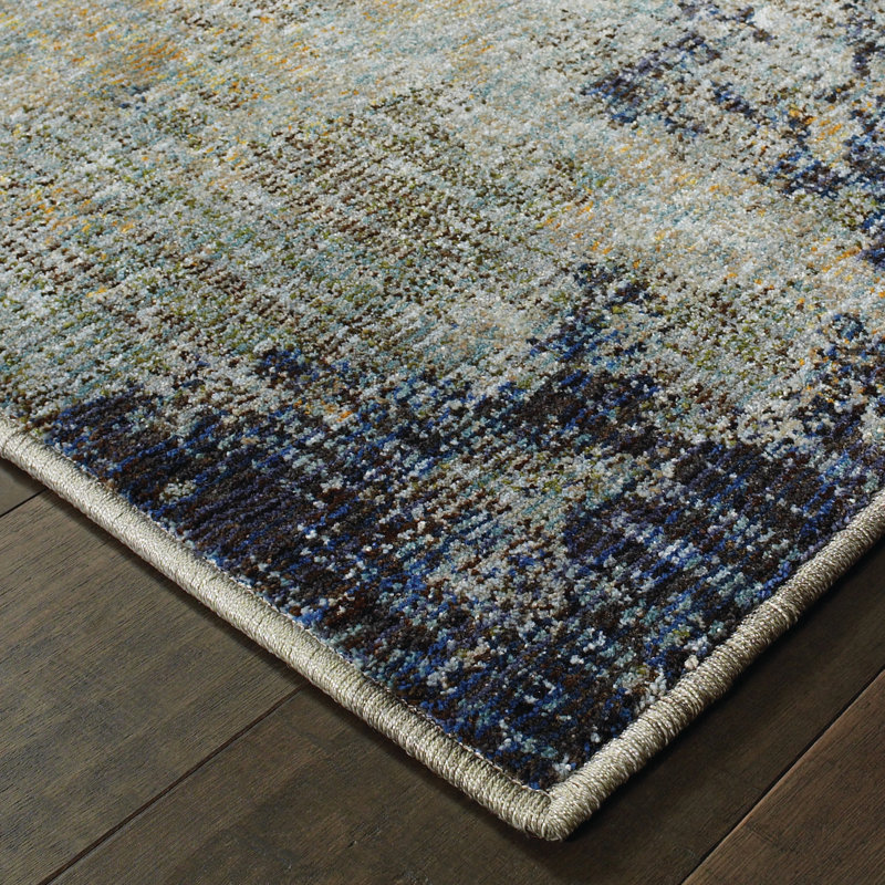 Tapis bleu marine Knox, Rectangle 10 pi x 13 pi 2 po