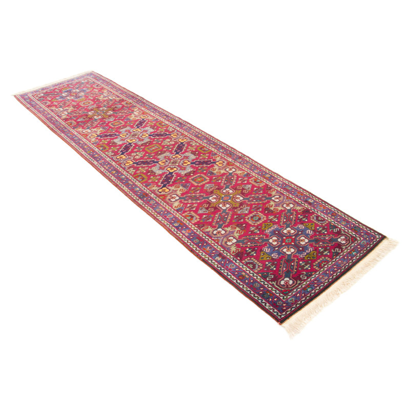 Runner Oriental Wool Hand Woven 73cm X 271cm Area Rug