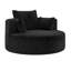 Fauteuil d'appoint pivotant avec 3 coussins amovibles
