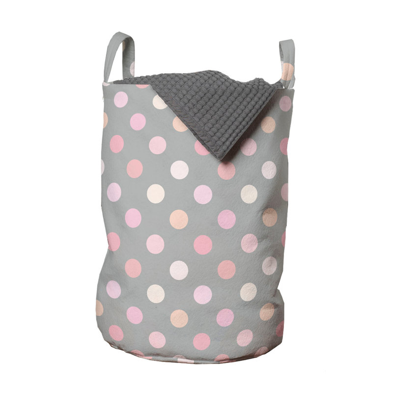 Fabric Laundry Bag with Handles, Black