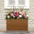 Metal Planters Box– Rectangular Large Brown Planter for Outdoor Plants and Garden Use,Sleek Planter Box with Drainage Holes ,Vegetables and Flowers-438762007-438762095