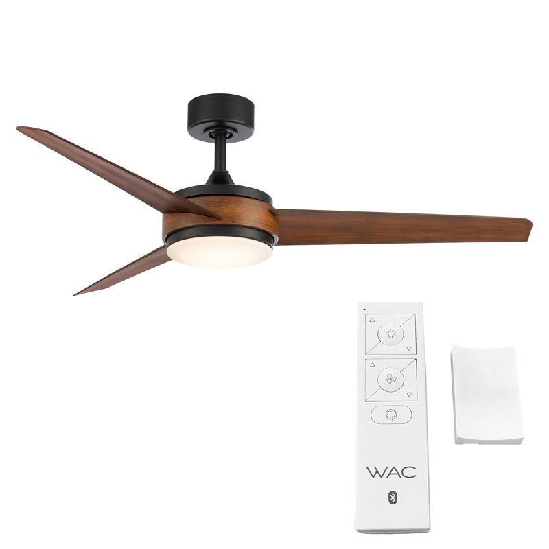 54" Mod 3 - Blade Outdoor/Indoor Smart Ceiling Fan with Remote Control and Dimmable LED Light Kit Included, Works With Google Assistant, Amazon Alexa, iOS And Android APP