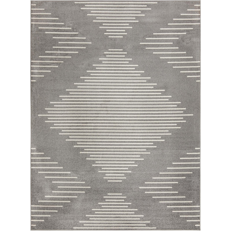 Geometric Indoor Rug, Rectangle 9'10" x 13'