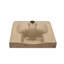 Lavabo mural, lavabo rectangulaire en céramique avec barre à serviettes, trop-plein, robinet