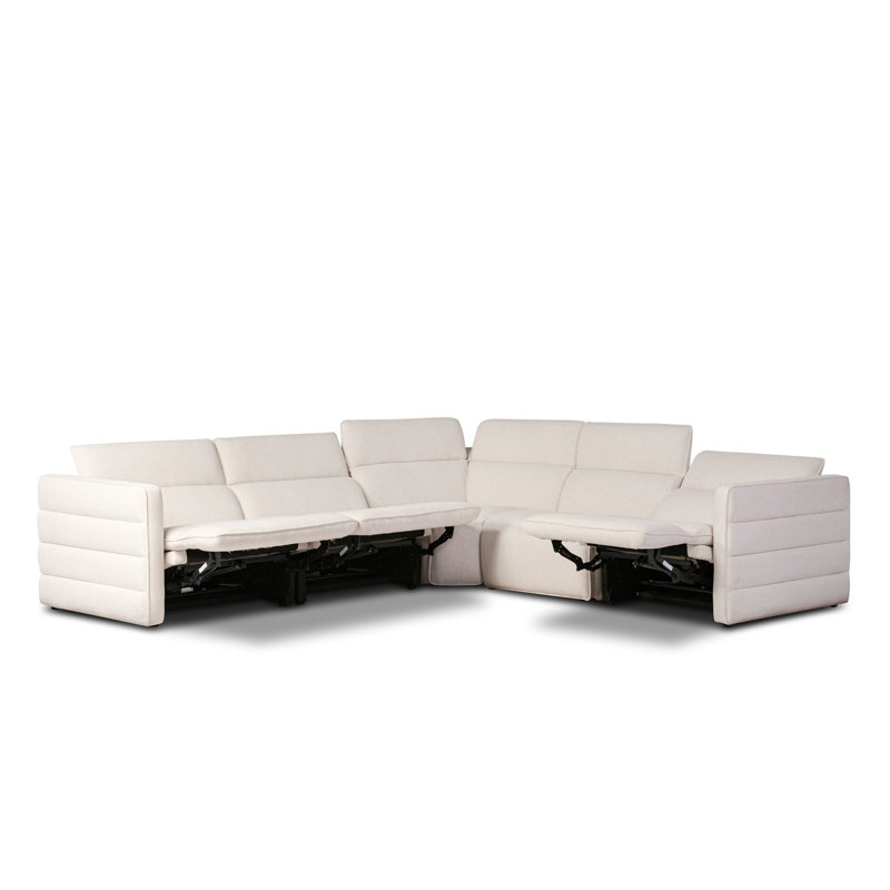 Upholstered 125 " Power Reclining L-Shaped Sectional