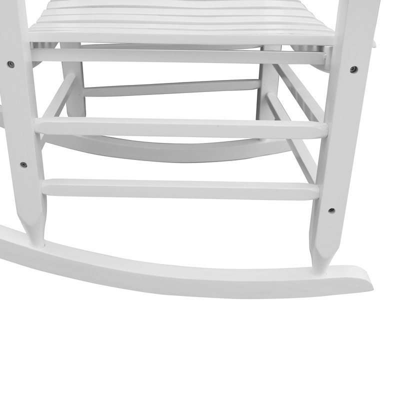 Chaise berçante en bois massif, Blanc